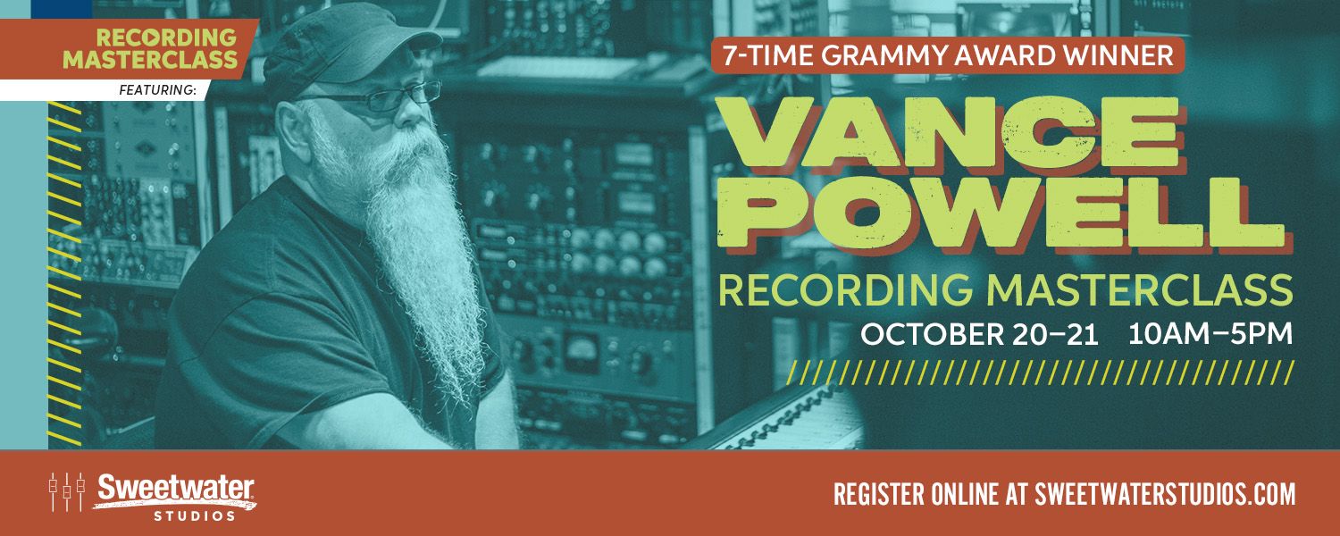 2-day Recording Masterclass at Sweetwater Studios with 7-time Grammy Award Winner Vance Powell